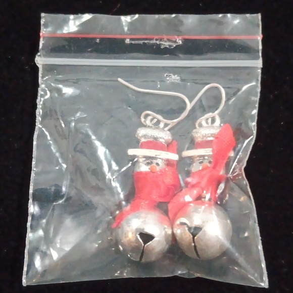 Snowman Christmas earrings - Picture 4 of 4
